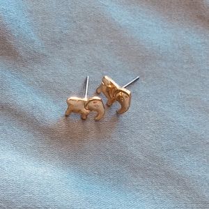 Adorable Golden Elephant Earrings